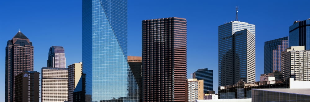 Skyscrapers in a city Fountain Place Dallas Texas USA Canvas Art - Panoramic Images (27 x 9)