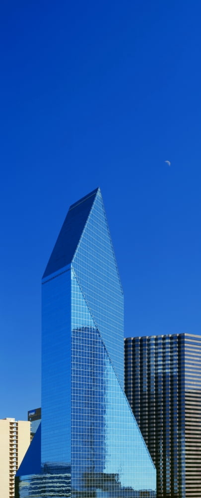 Skyscrapers in a city Fountain Place Dallas Texas USA Canvas Art - Panoramic Images (36 x 12)