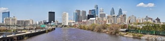 Skyscrapers in a city Liberty Tower Comcast Center Philadelphia Pennsylvania USA Canvas Art - Panoramic Images (40 x 10)