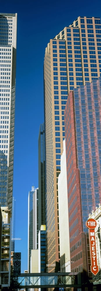 Skyscrapers in a city Majestic Theatre Dallas Texas USA Canvas Art - Panoramic Images (36 x 12)