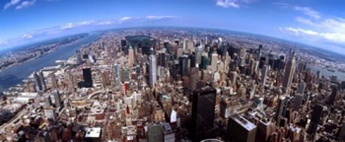 Skyscrapers in a city Manhattan New York City New York State USA 2011 Canvas Art - Panoramic Images (15 x 6)