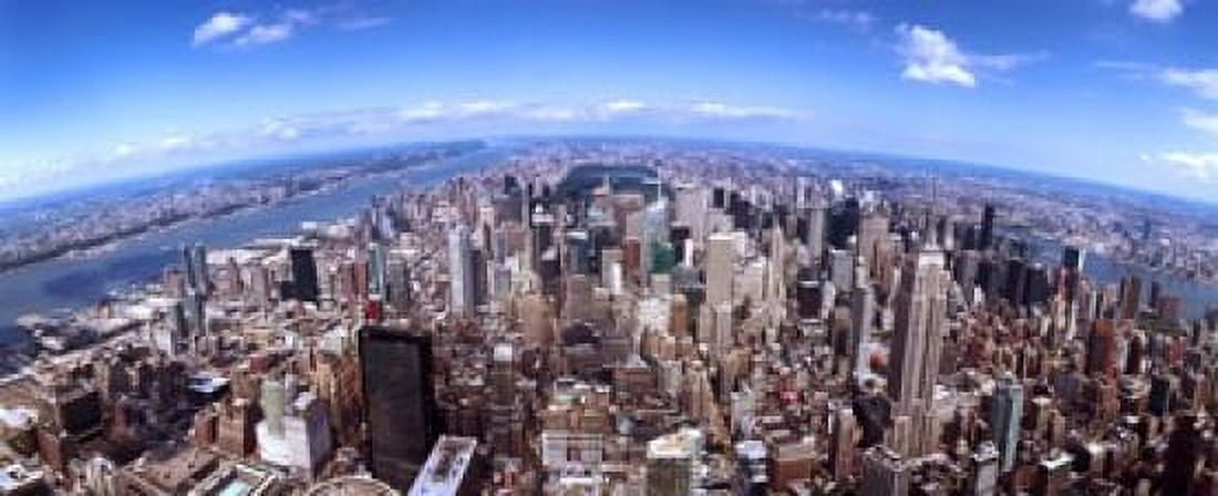 Skyscrapers in a city Manhattan New York City New York State USA 2011 Canvas Art - Panoramic Images (15 x 6)