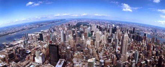 Skyscrapers in a city Manhattan New York City New York State USA 2011 Canvas Art - Panoramic Images (30 x 13)