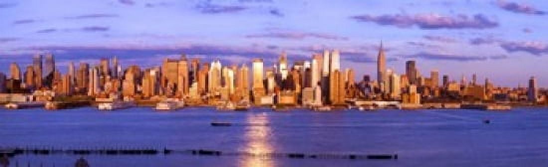 Skyscrapers in a city Manhattan New York City New York State USA Canvas Art - Panoramic Images (15 x 5)