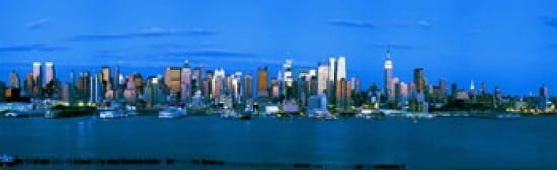 Skyscrapers in a city Manhattan New York City New York State USA Canvas Art - Panoramic Images (15 x 5)