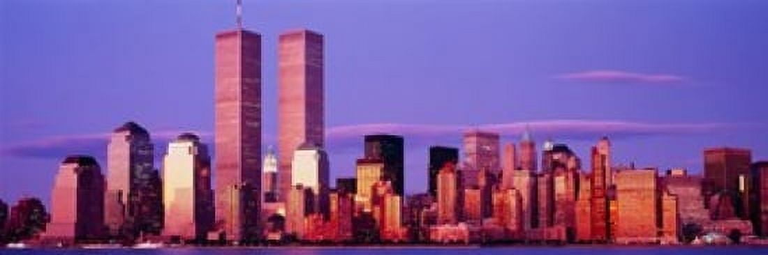 Skyscrapers in a city Manhattan New York City New York State USA Canvas Art - Panoramic Images (18 x 6)