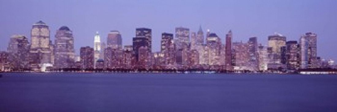 Skyscrapers in a city Manhattan New York City New York USA Canvas Art - Panoramic Images (18 x 6)