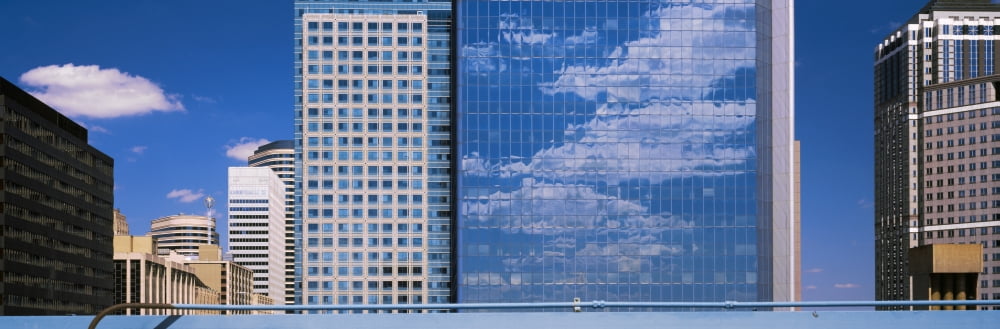 Skyscrapers in a city Minneapolis Minnesota USA Canvas Art - Panoramic Images (6 x 18)