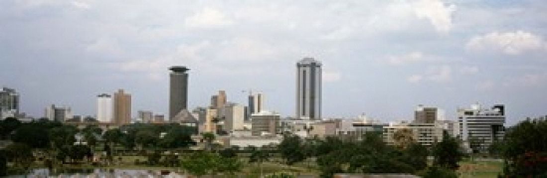 Skyscrapers in a city Nairobi Kenya Canvas Art - Panoramic Images (18 x 6)