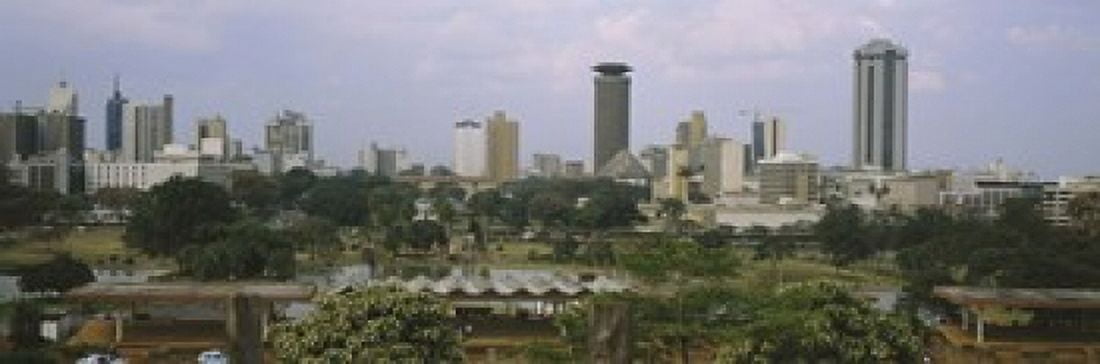 Skyscrapers in a city Nairobi Kenya Canvas Art - Panoramic Images (18 x 6)