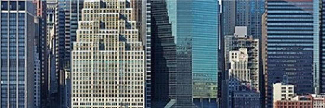 Skyscrapers in a city New York City New York State USA 2011 Canvas Art - Panoramic Images (18 x 6)