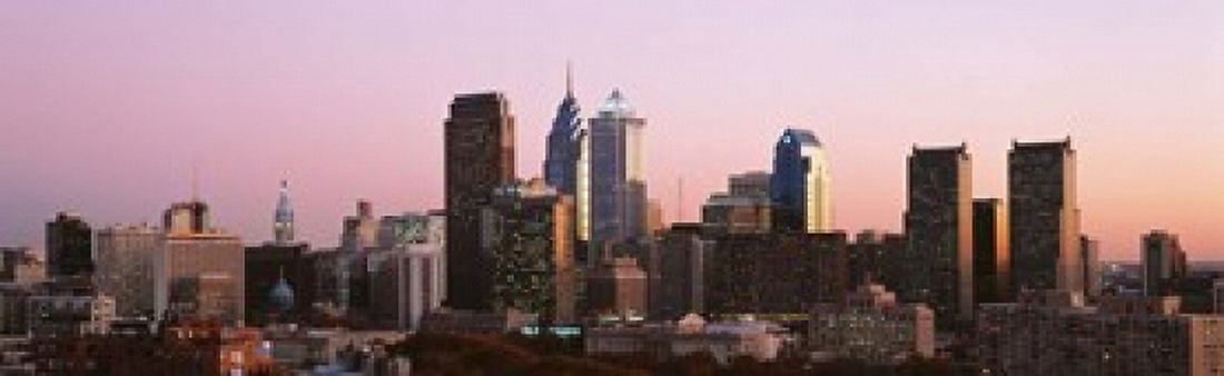 Skyscrapers in a city Philadelphia Pennsylvania USA Canvas Art - Panoramic Images (18 x 6)