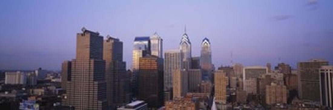 Skyscrapers in a city Philadelphia Pennsylvania USA Canvas Art - Panoramic Images (18 x 6)