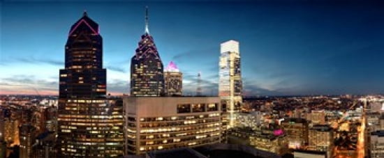Skyscrapers in a city Philadelphia Pennsylvania USA Canvas Art - Panoramic Images (30 x 13)