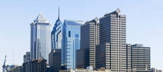 Skyscrapers in a city Philadelphia Pennsylvania USA Canvas Art - Panoramic Images (30 x 14)