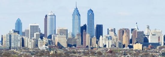 Skyscrapers in a city Philadelphia Pennsylvania USA Canvas Art - Panoramic Images (36 x 13)