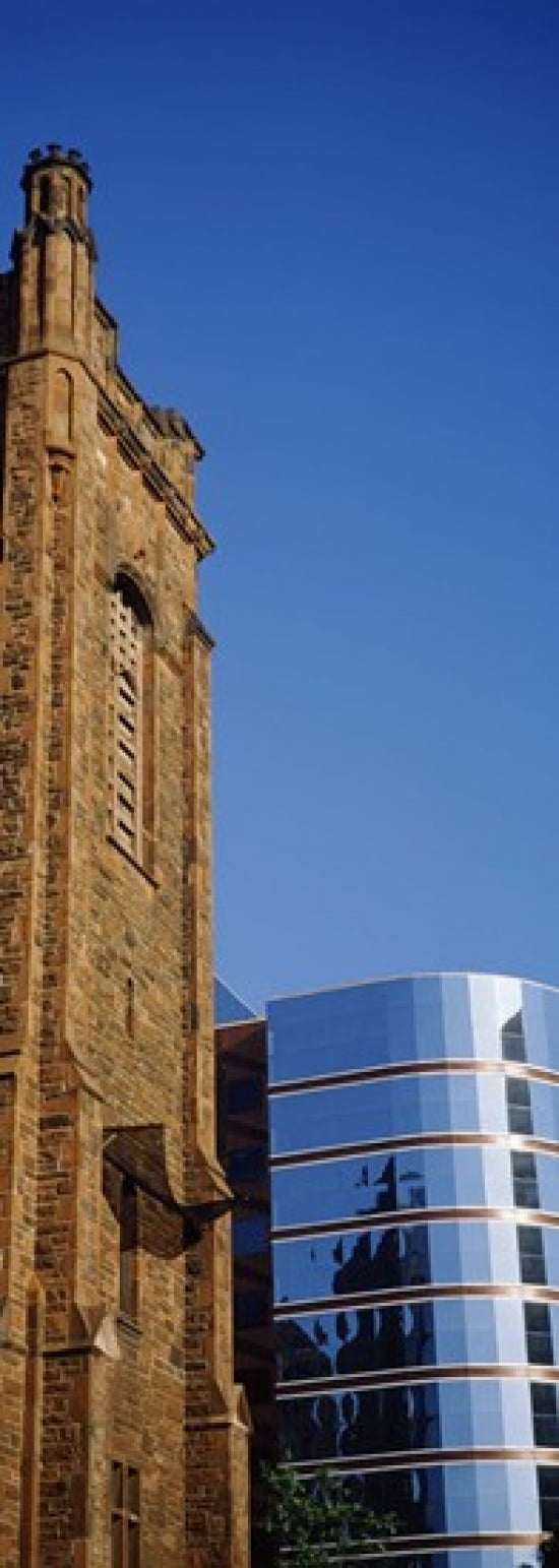 Skyscrapers in a city Presbyterian Church Midtown plaza Atlanta Fulton County Georgia USA Canvas Art - Panoramic Images (36 x 13)