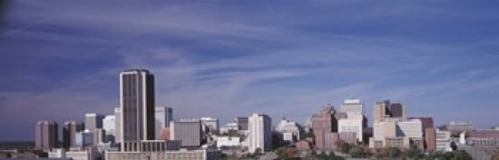 Skyscrapers in a city Richmond Virginia USA Canvas Art - Panoramic Images (36 x 12)