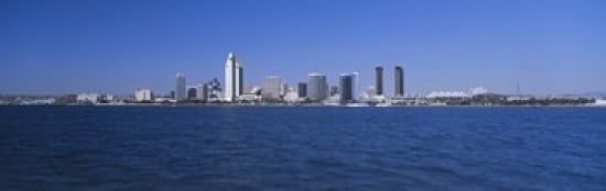 Skyscrapers in a city San Diego California USA Canvas Art - Panoramic Images (36 x 12)