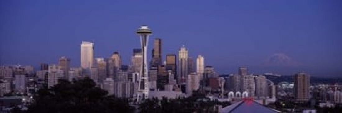 Skyscrapers in a city Seattle Washington State USA Canvas Art - Panoramic Images (18 x 6)