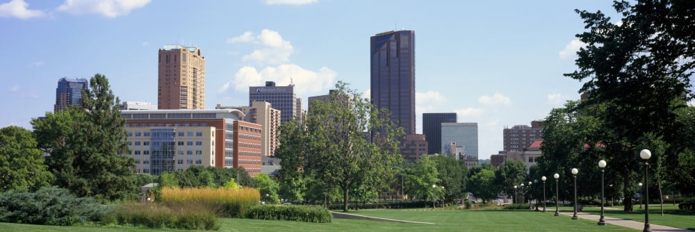 Skyscrapers in a city St Paul Minnesota USA Canvas Art - Panoramic Images (6 x 18)
