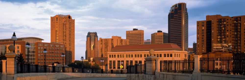 Skyscrapers in a city St Paul Minnesota USA Canvas Art - Panoramic Images (6 x 18)
