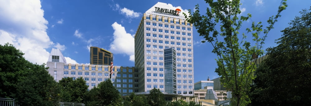 Skyscrapers in a city Travelers Building St Paul Minnesota USA Canvas Art - Panoramic Images (13 x 36)