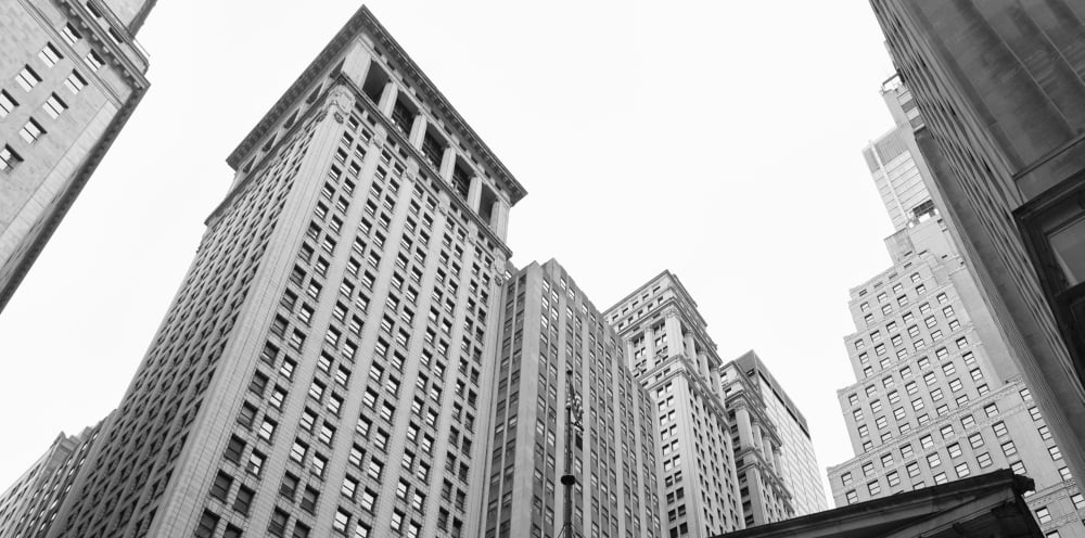Skyscrapers in a city Wall Street Lower Manhattan Manhattan New York City New York State USA Canvas Art - Panoramic Images (36 x 12)