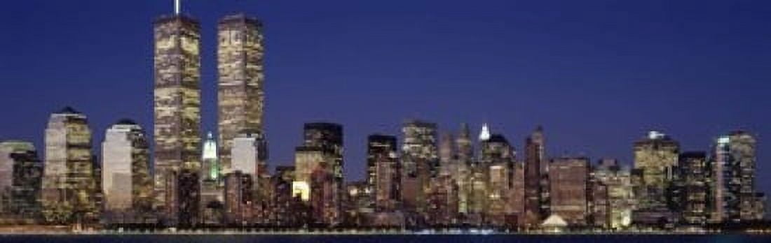 Skyscrapers in a city World Trade Center Manhattan New York City New York State USA Canvas Art - Panoramic Images (18 x 6)