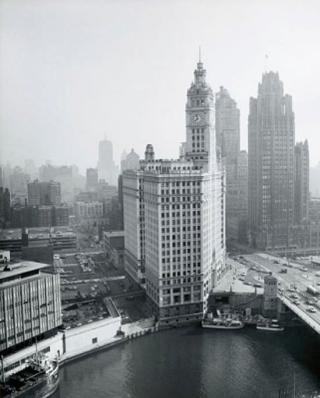 Skyscrapers in a city along a river Chicago River Chicago Illinois USA Canvas Art - (18 x 24)