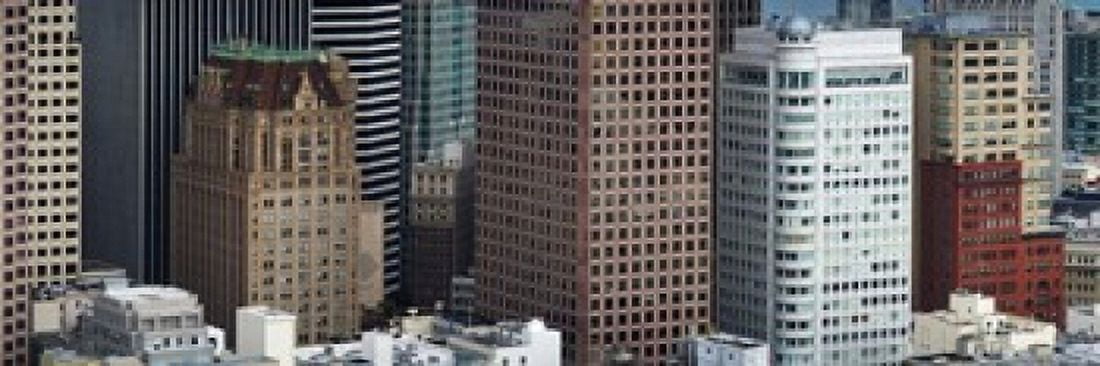 Skyscrapers in the financial district San Francisco California USA Canvas Art - Panoramic Images (18 x 6)
