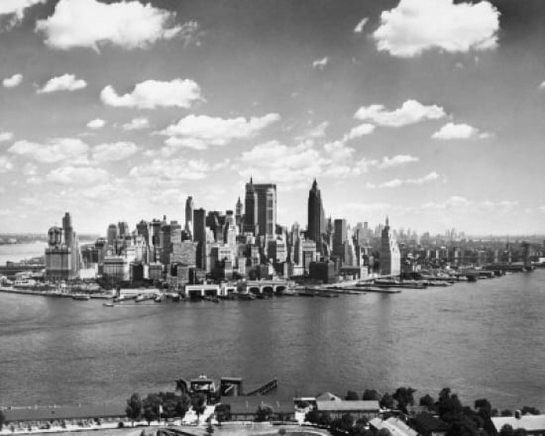 Skyscrapers on the waterfront Manhattan New York City New York USA Canvas Art - (18 x 24)