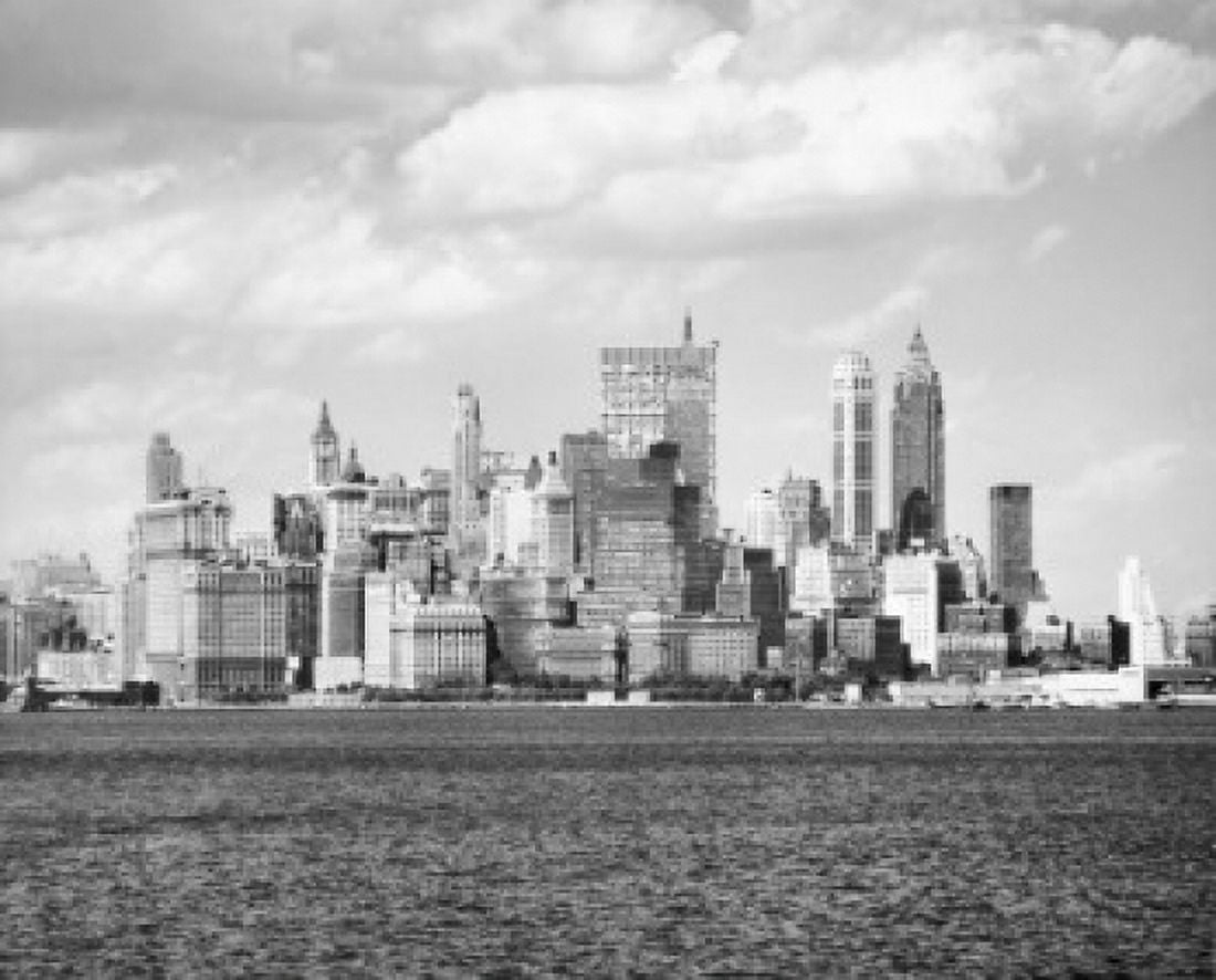Skyscrapers on the waterfront Manhattan New York City New York USA Canvas Art - (24 x 36)