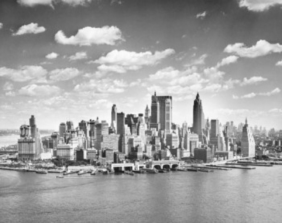 Skyscrapers on the waterfront Manhattan New York City New York USA Canvas Art - (24 x 36)