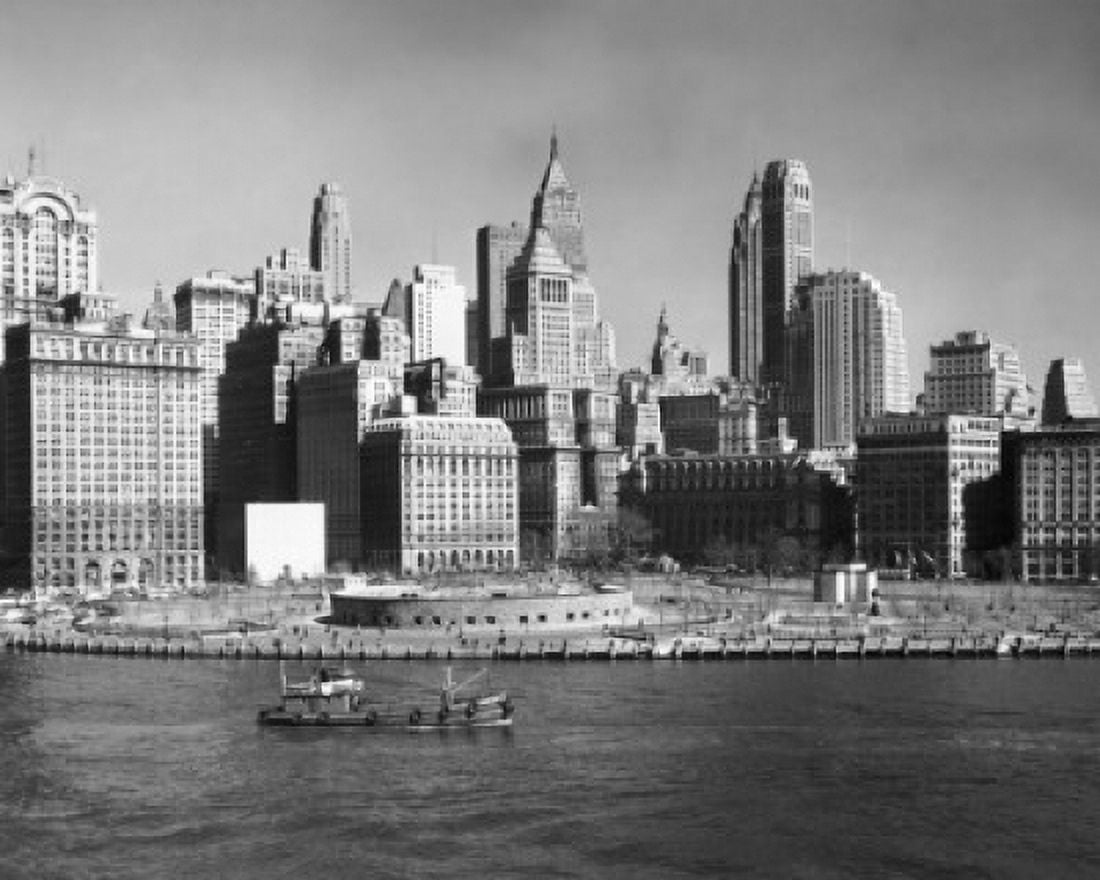 Skyscrapers on the waterfront Manhattan New York City New York USA Canvas Art - (24 x 36)