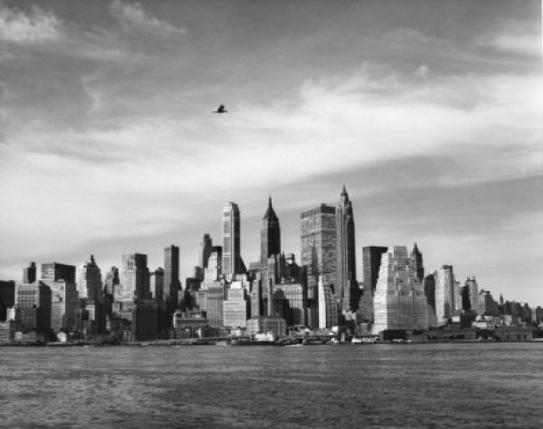 Skyscrapers on the waterfront Manhattan New York City New York USA Canvas Art - (24 x 36)