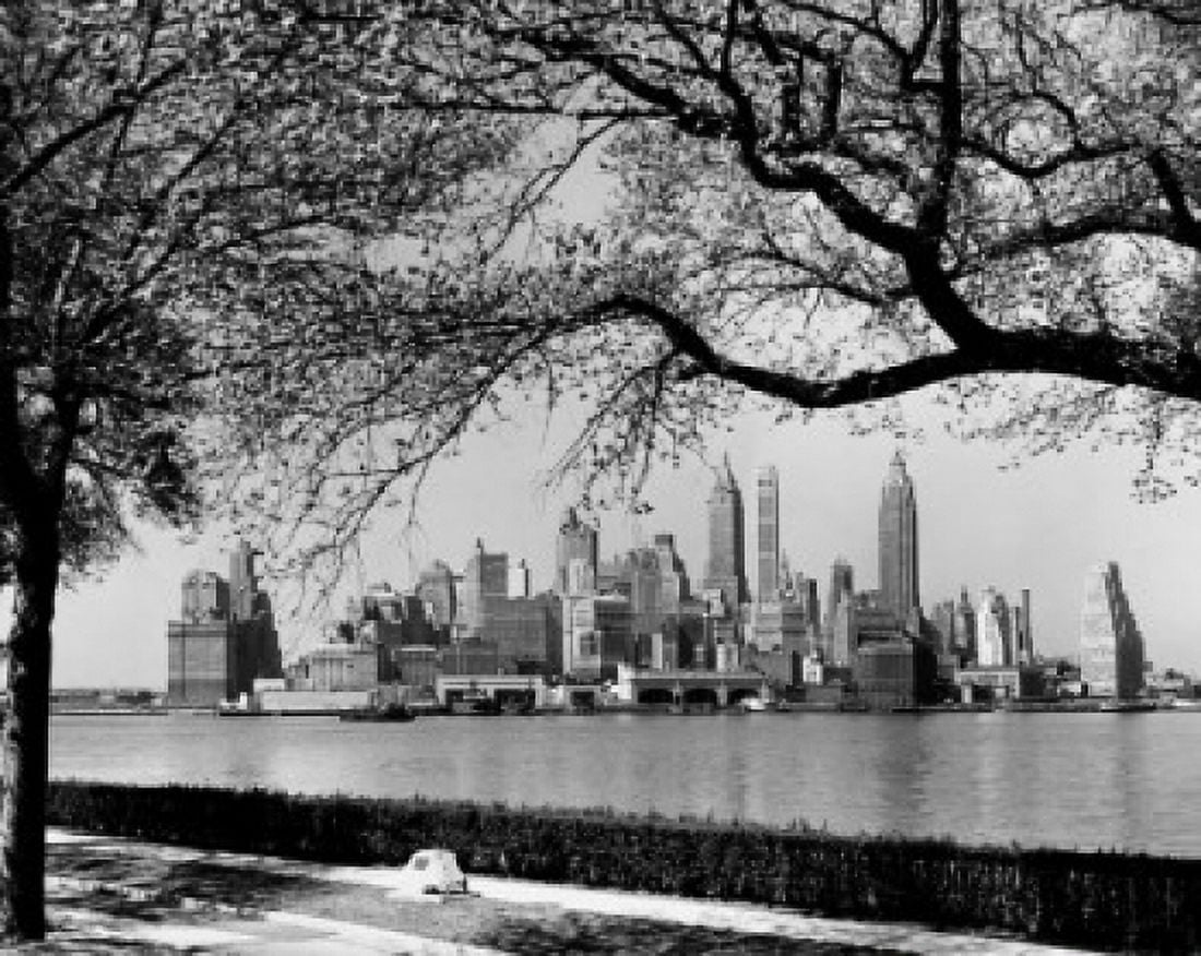 Skyscrapers on the waterfront Manhattan New York City New York USA Canvas Art - (24 x 36)