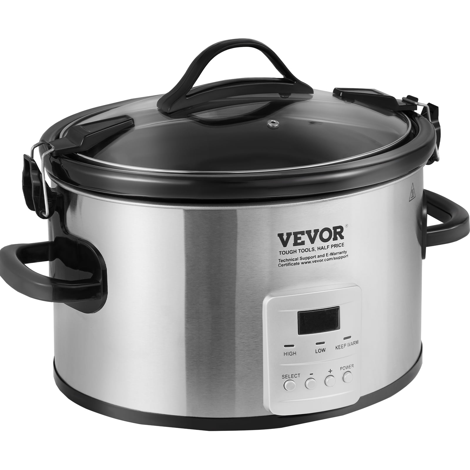 7.5 Qt. Stainless Steel Slow Cooker with 3 Crocks and Keep Warm Setting 7.5 Qt. Stainless Steel Slow Cooker with 3 Crocks and Keep Warm Setting