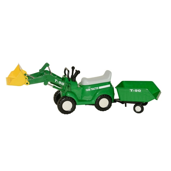 Skyteam Technology Ride-On Farm Tractor with Big Scoop and Trailer for Boys