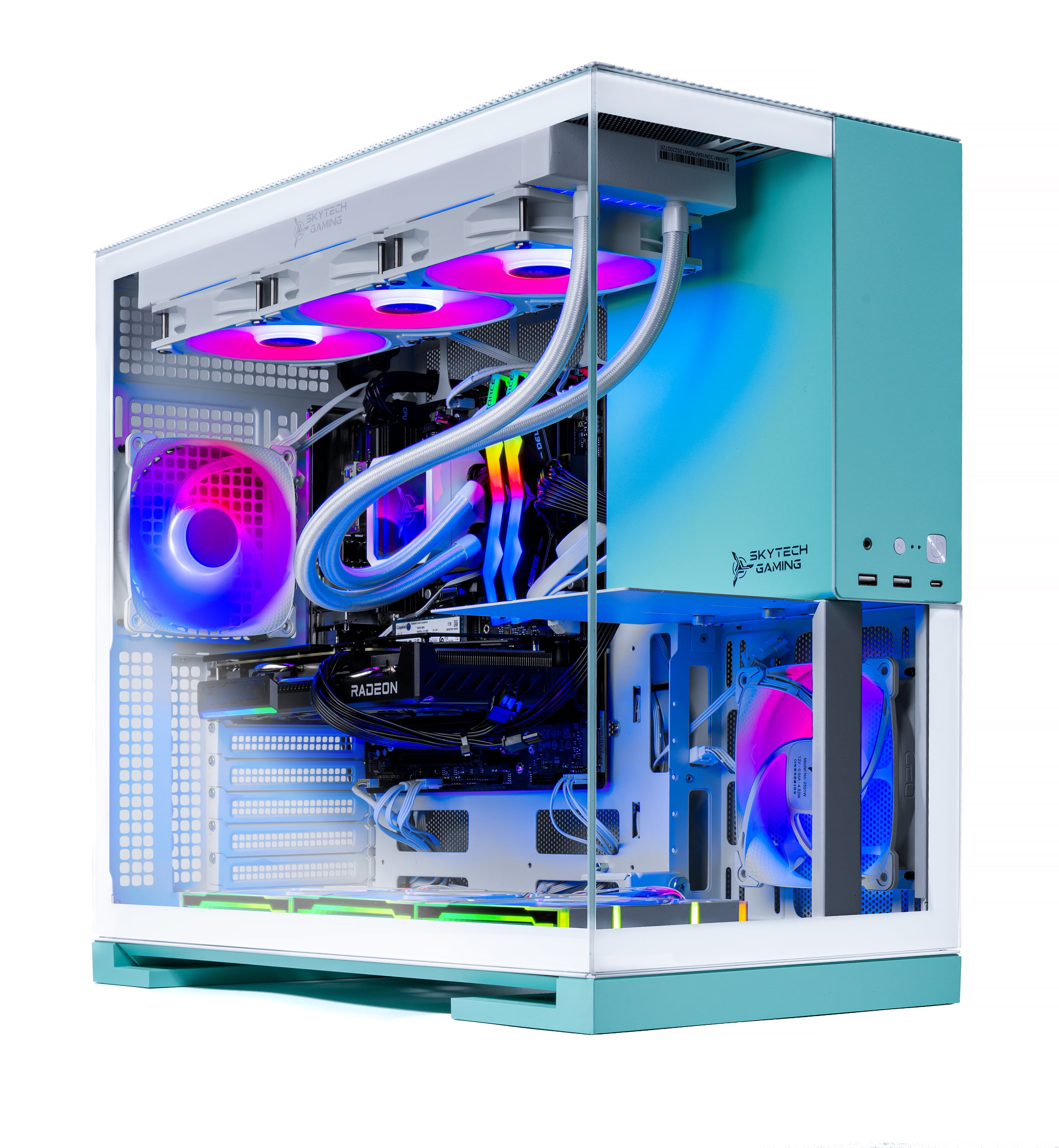 Skytech Aqua Gaming PC Desktop AMD Ryzen 7 9800X3D NVIDIA