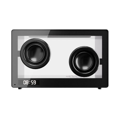 2 Packs Bluetooth Speaker,Transparent Speakers Bluetooth Wireless,Portable Speaker, Simple Desktop Mini Speaker with LED Ambiance Light