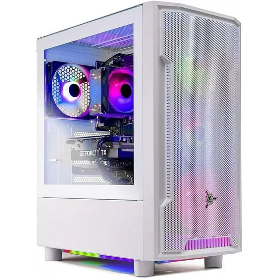 Skytech Archangel Gaming PC, Intel i5 14400F 2.5 GHz (4.7GHz Turbo Boost), NVIDIA RTX 4060 8GB GDDR6X, 2TB SSD, 32GB DDR5 RAM 5600 RGB, 650W Gold PSU, Wi-Fi, Win 11 Home