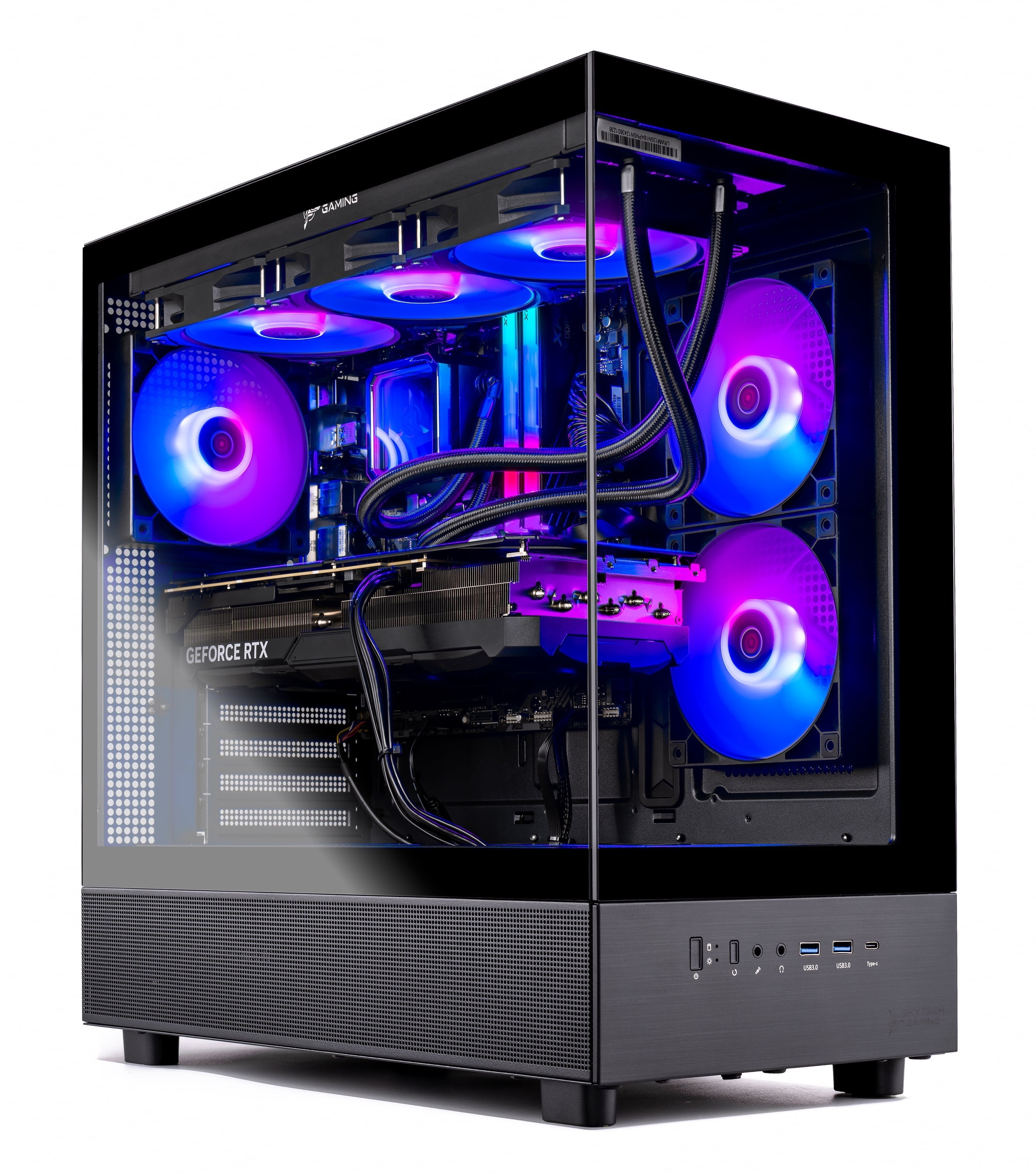Skytech Azure Gaming PC Desktop AMD Ryzen 7 7800X3D NVIDIA Geforce RTX 5060 Ti 1TB Gen4 NVMe SSD 32GB RAM, AIO Liquid Cooling Windows 11