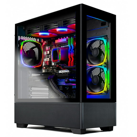 Skytech Azure Gaming PC Desktop Intel Core i7 13700K NVIDIA GeForce RTX 4070 1TB NVMe SSD 16GB DDR4 SDRAM, AIO Liquid Cooling Windows 11