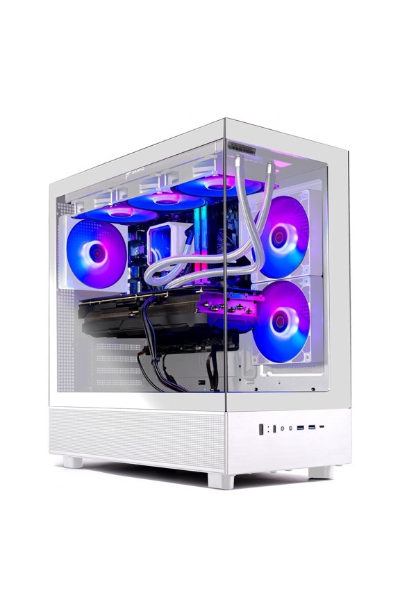 Skytech Azure Gaming PC Desktop INTEL Core i7 14700F MC NVIDIA GeForce RTX 5060 1TB NVMe SSD 32GB DDR5 RAM, AIO Liquid Cooling Windows 11