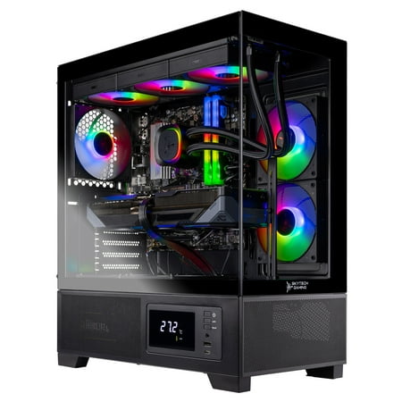 Skytech Gaming Azure 3 Plus Gaming PC, Intel i7 14700F 2.1GHz, NVIDIA RTX 5060, 1TB NVMe SSD, 32GB DDR5 RAM 6000, 850W GOLD ATX 3 PSU, 360 ARGB AIO , Wi-Fi, Win 11, Desktop