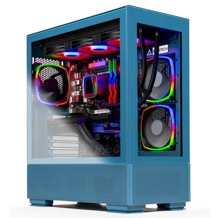 Skytech Azure Gaming PC Desktop Intel Core i7 14700F NVIDIA GeForce RTX 5060 Ti 1TB Gen4 NVMe SSD 32GB DDR5 RAM, AIO Liquid Cooling Windows 11