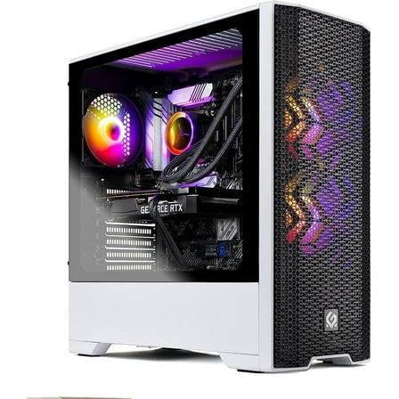 Skytech Blaze 3.0 Gaming PC Desktop - AMD Ryzen 7 3700X 3.6GHz, RTX 3070 8GB GDDR6, 16GB DDR4 3000, 1TB SSD, 750W Gold PSU, 240MM AIO, AC WiFi, Windows 11 Home 64-bit, White