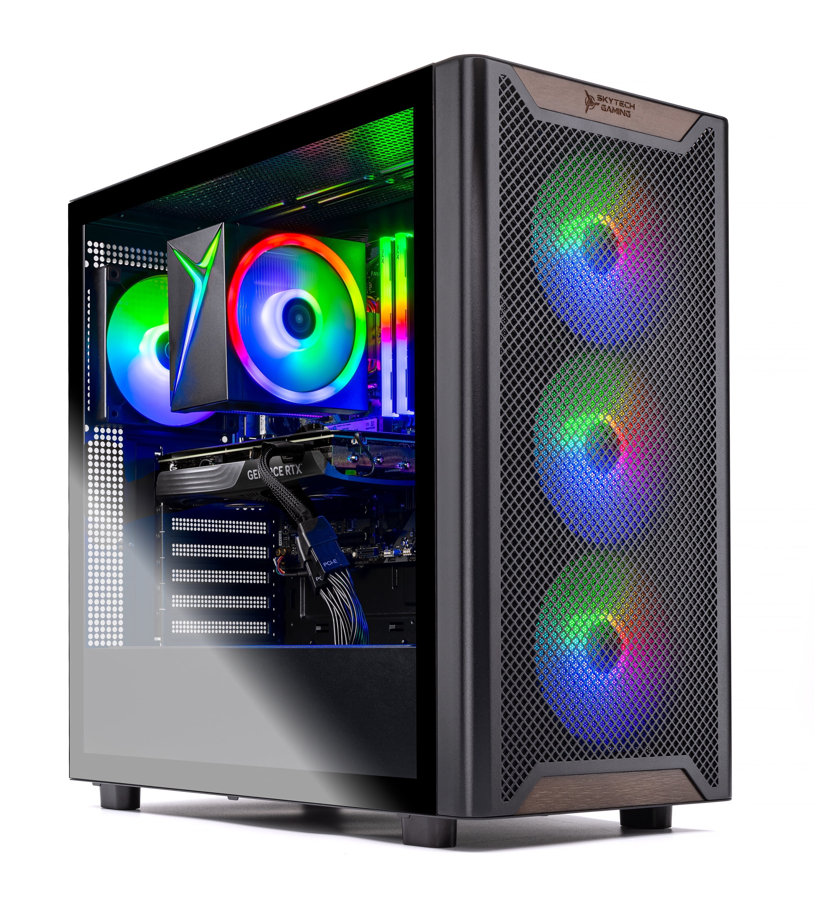 Skytech Chronos Gaming PC Desktop AMD Ryzen 7 7700 AMD Radeon RX 9060 XT 1TB Gen4 NVMe SSD 32GB DDR5 RAM Windows 11