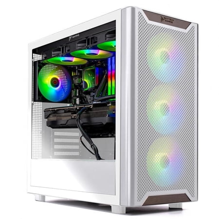 Skytech Chronos Gaming PC Desktop AMD Ryzen 7 7800X3D AMD Radeon RX 9070 1TB Gen4 NVMe SSD 32GB DDR5 RAM, AIO Liquid Cooling Windows 11